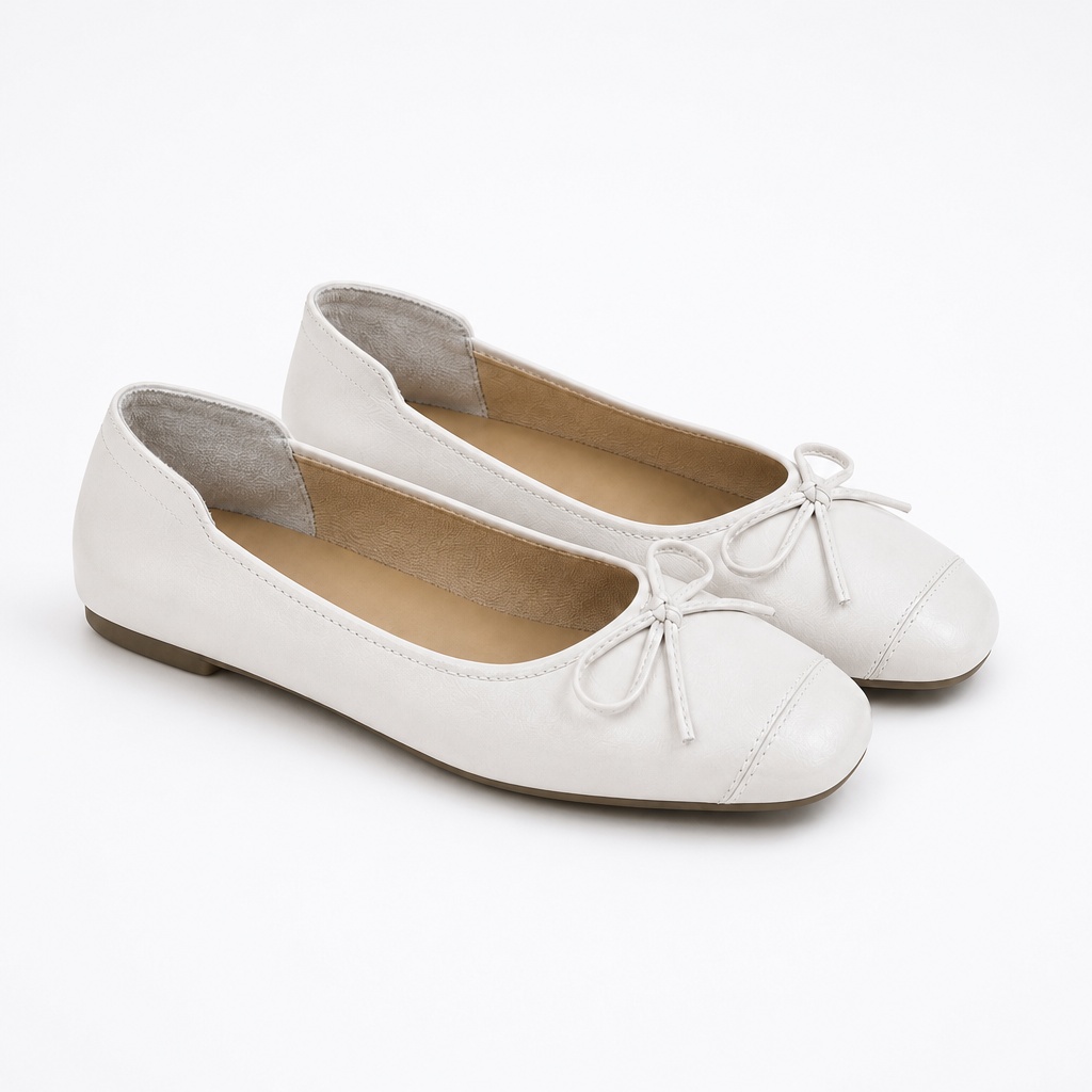 Beige color option flats