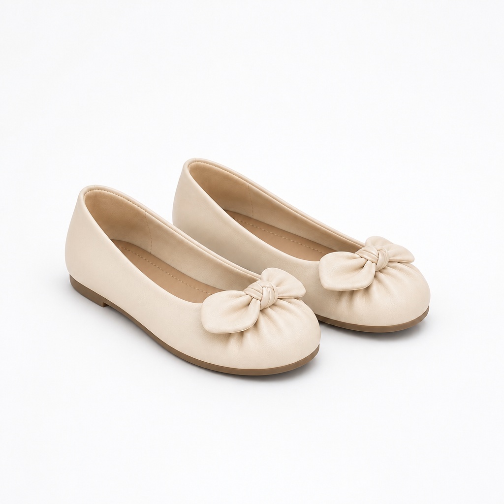 Beige flat shoe option