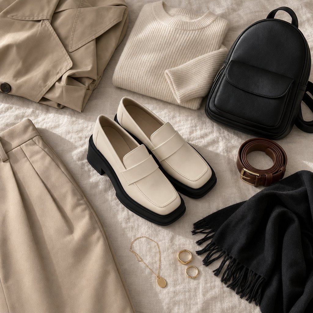 Des mocassins blancs accessoirisés pour des tenues décontractées chics.