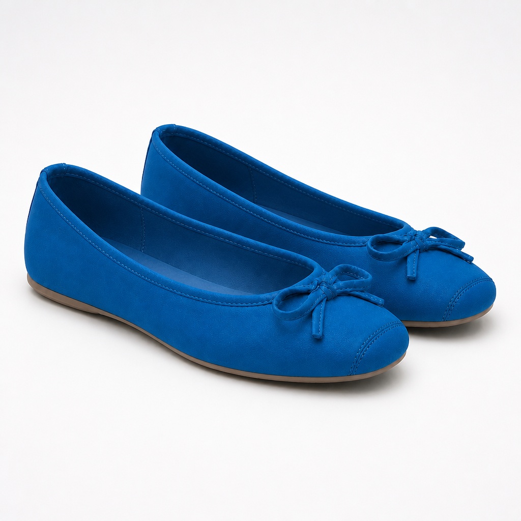 Ballerine con fiocco blu