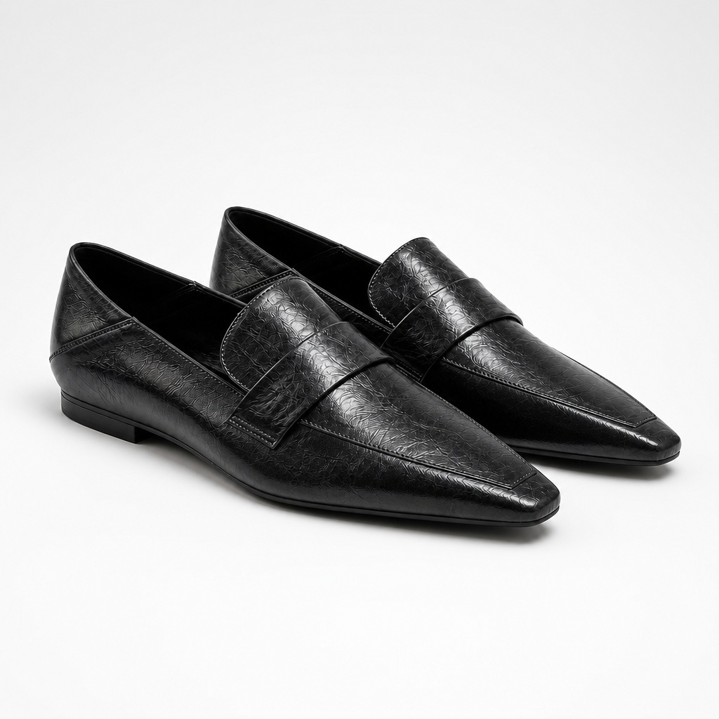 ballerines noires vernies à enfiler