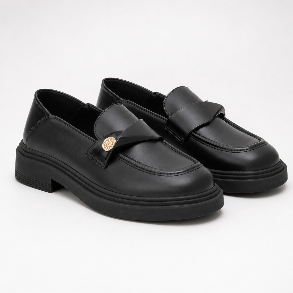 option de mocassin noir