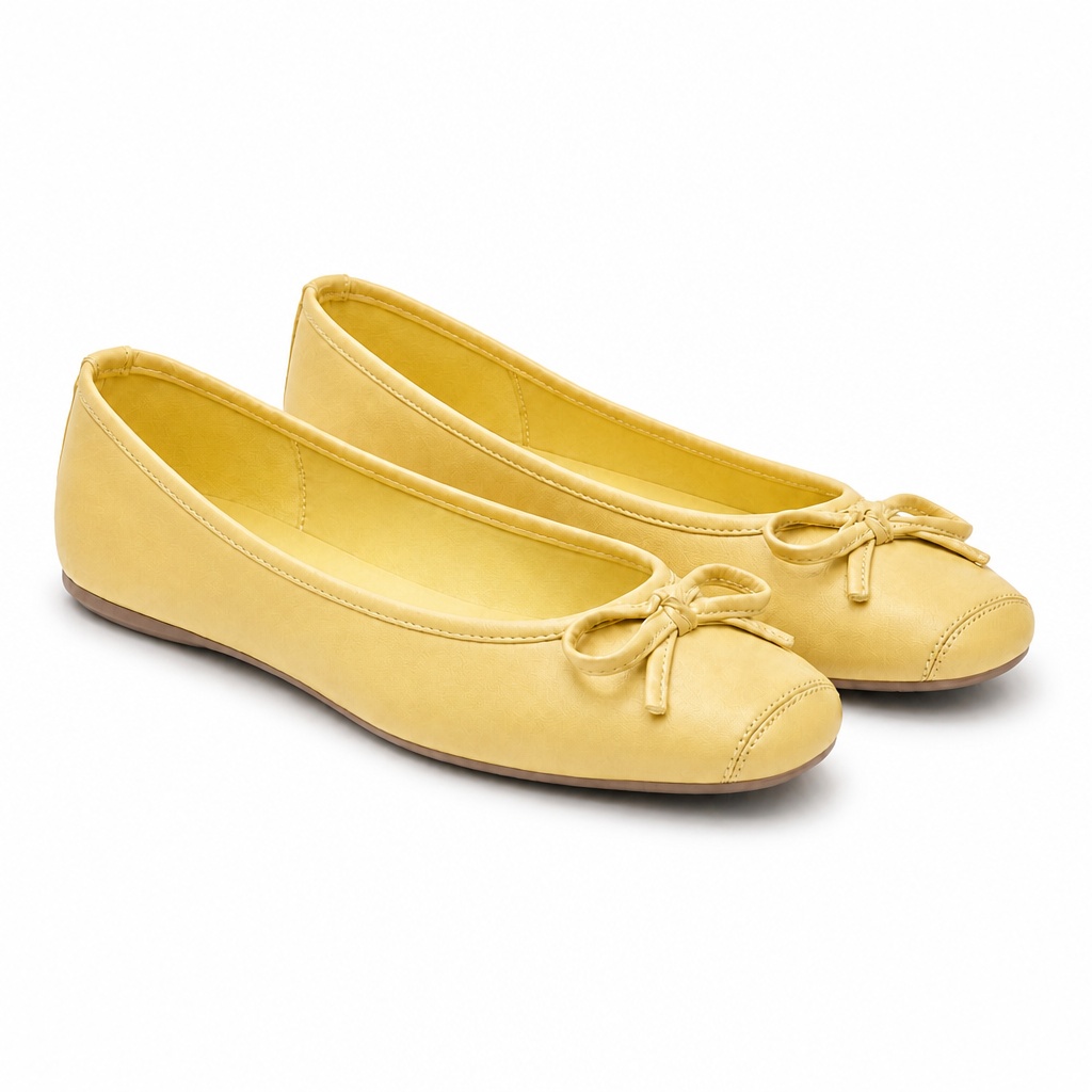 Ballerine con fiocco giallo