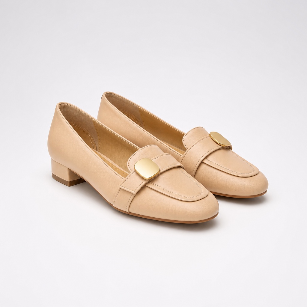 Escarpins mocassins abricot - présentation complète du produit