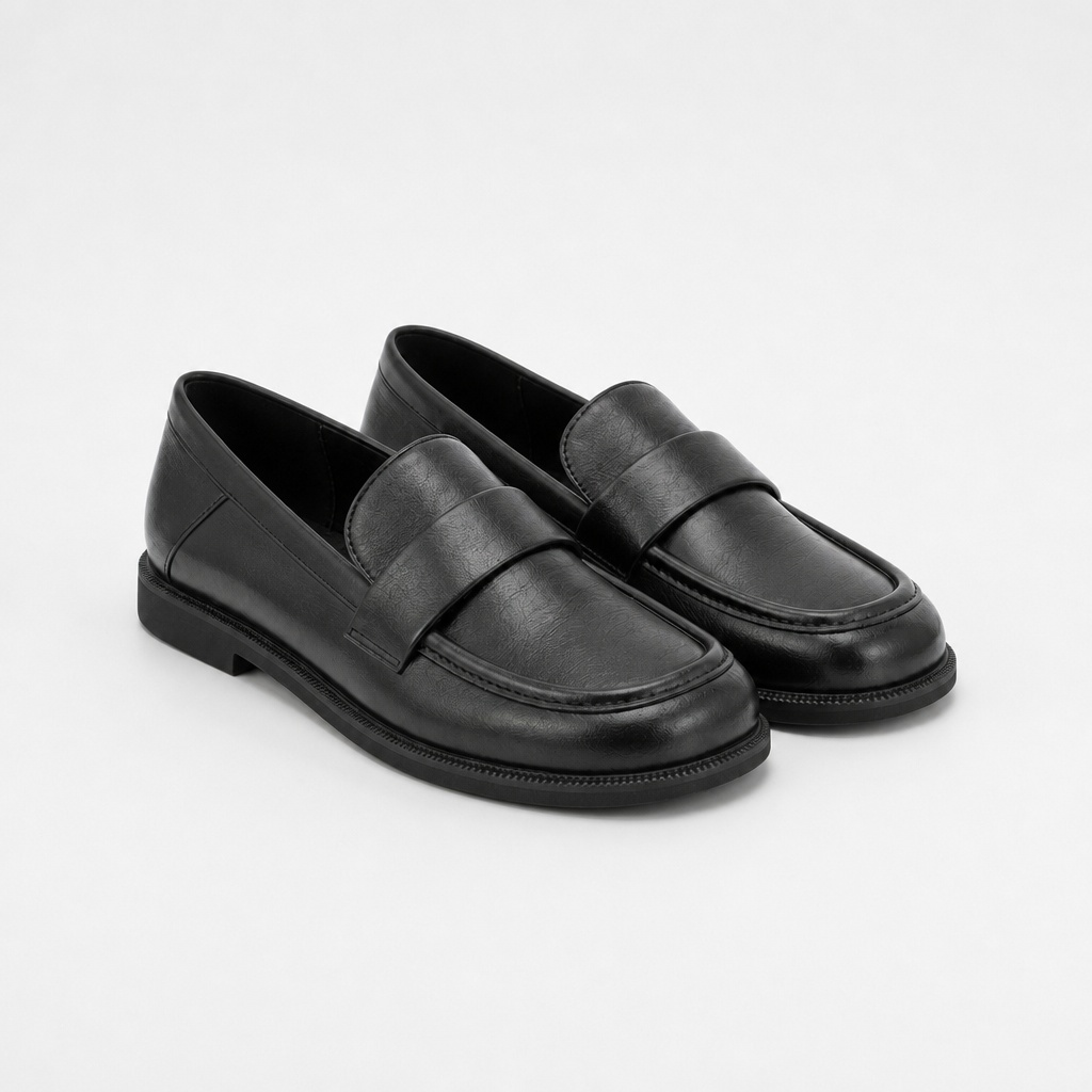 ballerines noires structurées pour la marche
