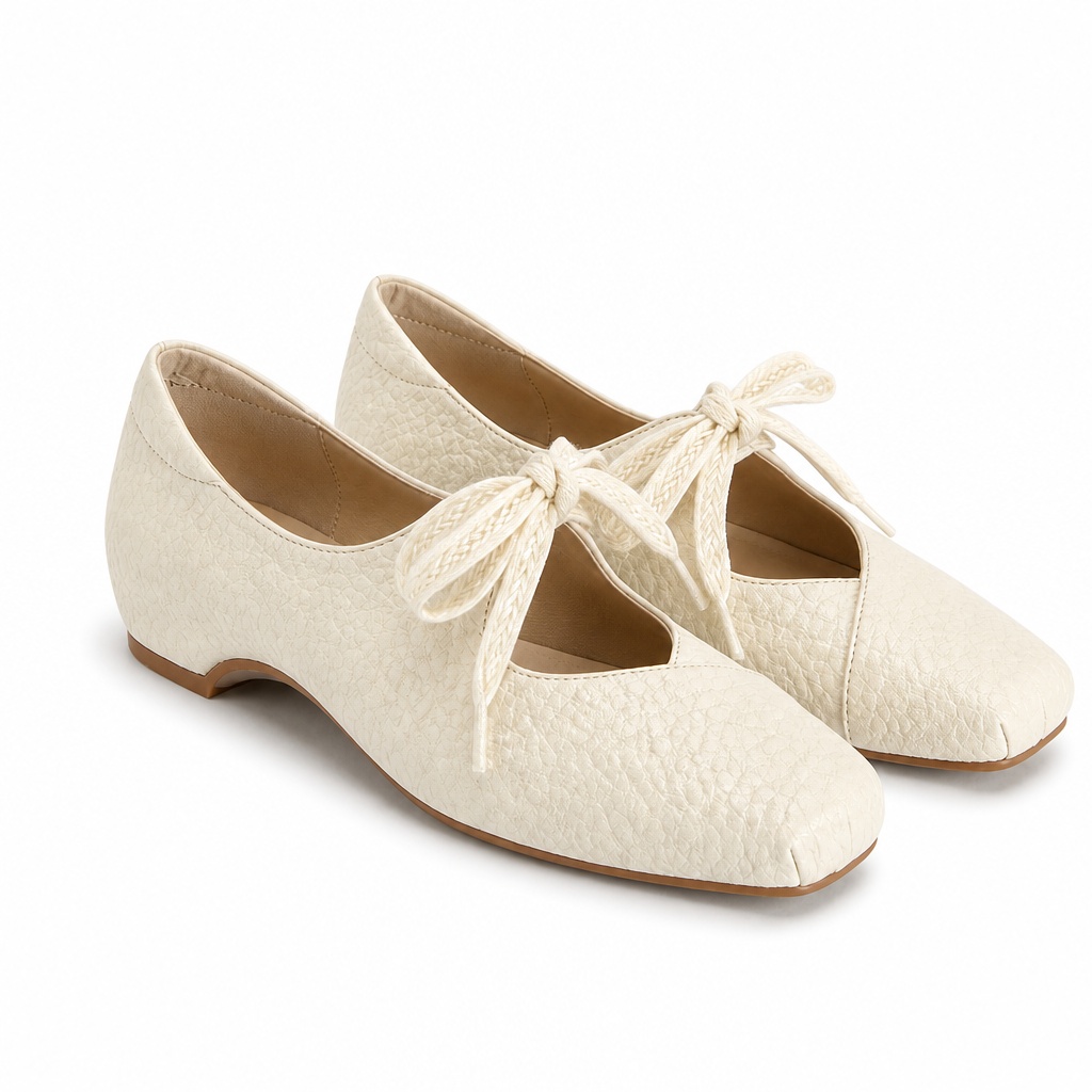 Mary Jane color bianco sporco con tacco basso