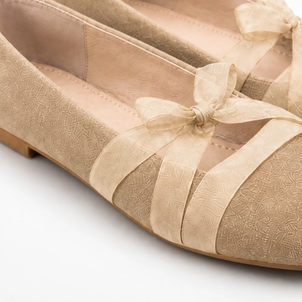 Dettaglio ravvicinato del materiale e della costruzione dell'arco da balletto.