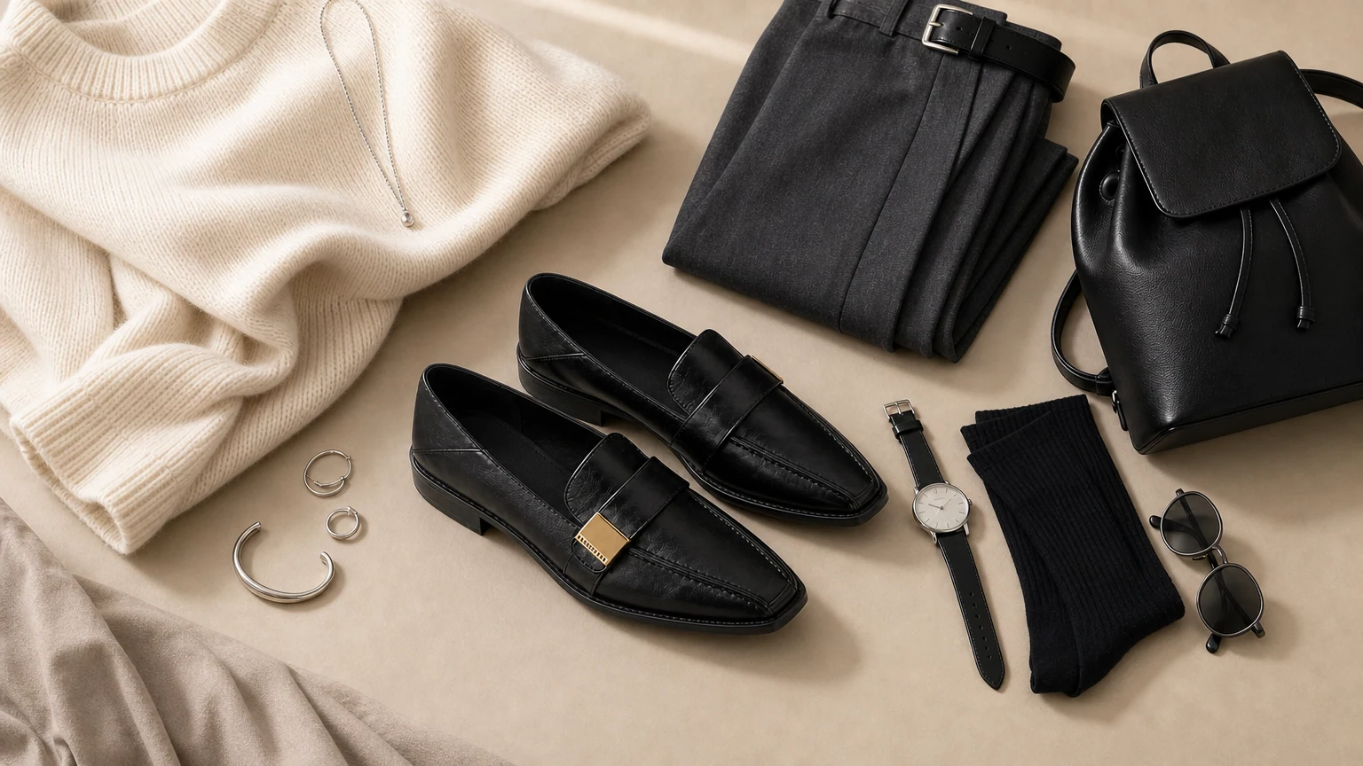 Vintage-tyylikkäät, helppokäyttöiset loaferit vaakasuoraan tyyliin