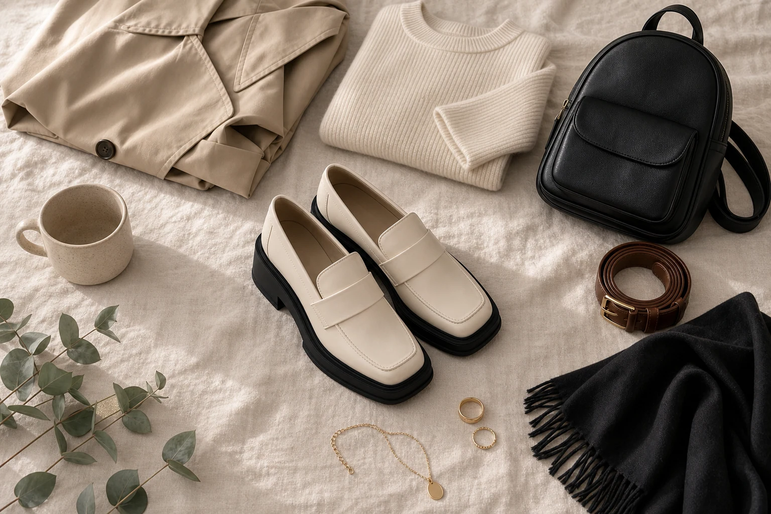 Mocassins habillés légers pour femmes dans une scène de style de vie