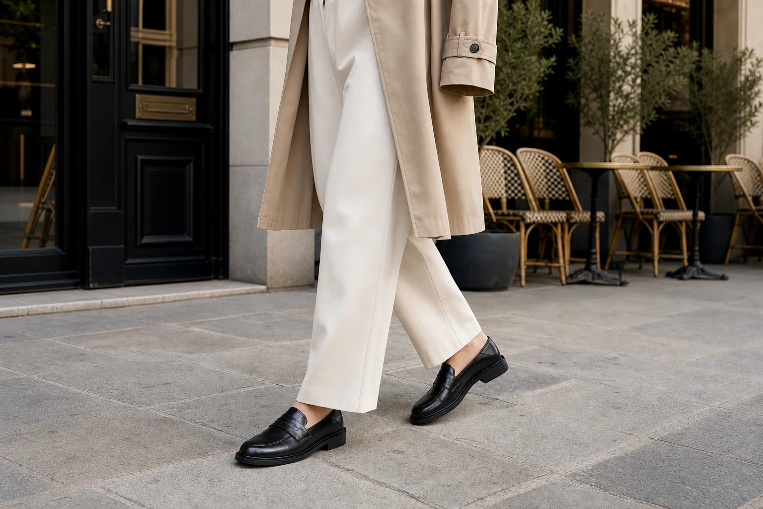 Des mocassins apparaissent dans une scène de style de vie supplémentaire