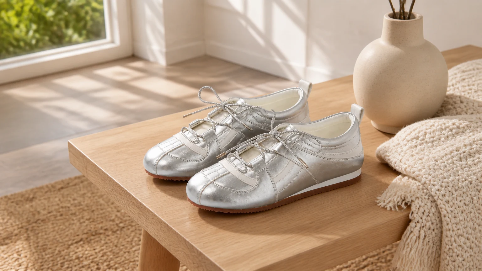 Μοντέρνα αθλητικά casual sneakers σε μια σκηνή lifestyle ηρώων