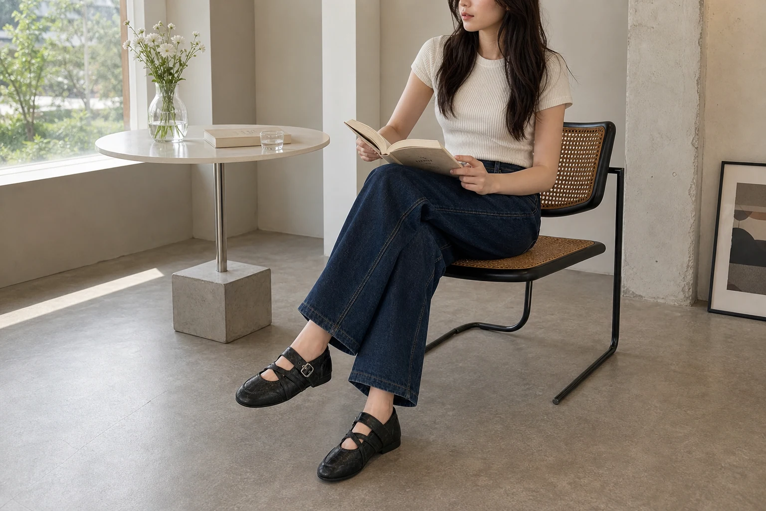 Commuting flats in a product-in-context lifestyle scene