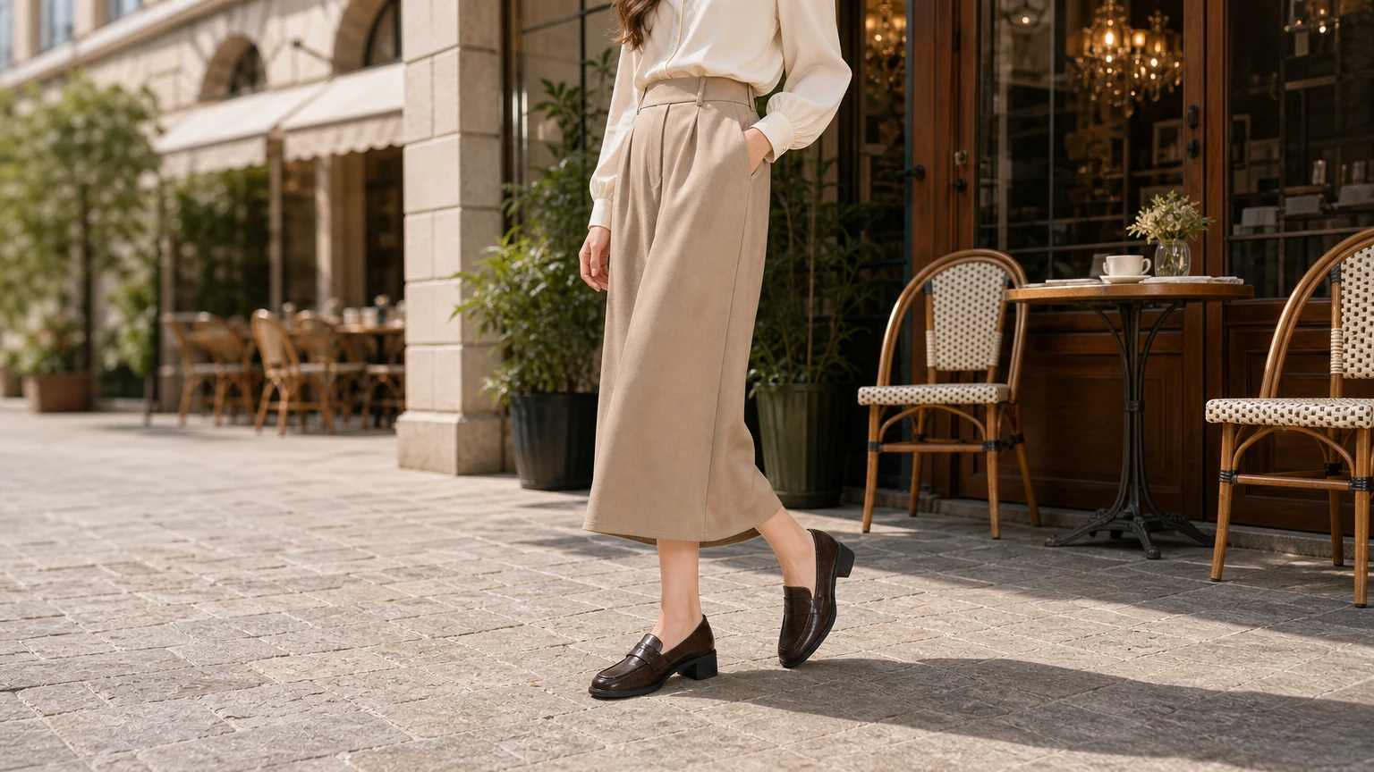 Mocassins de marche structurés à bout rond et coussinés, dans un style adapté au travail.