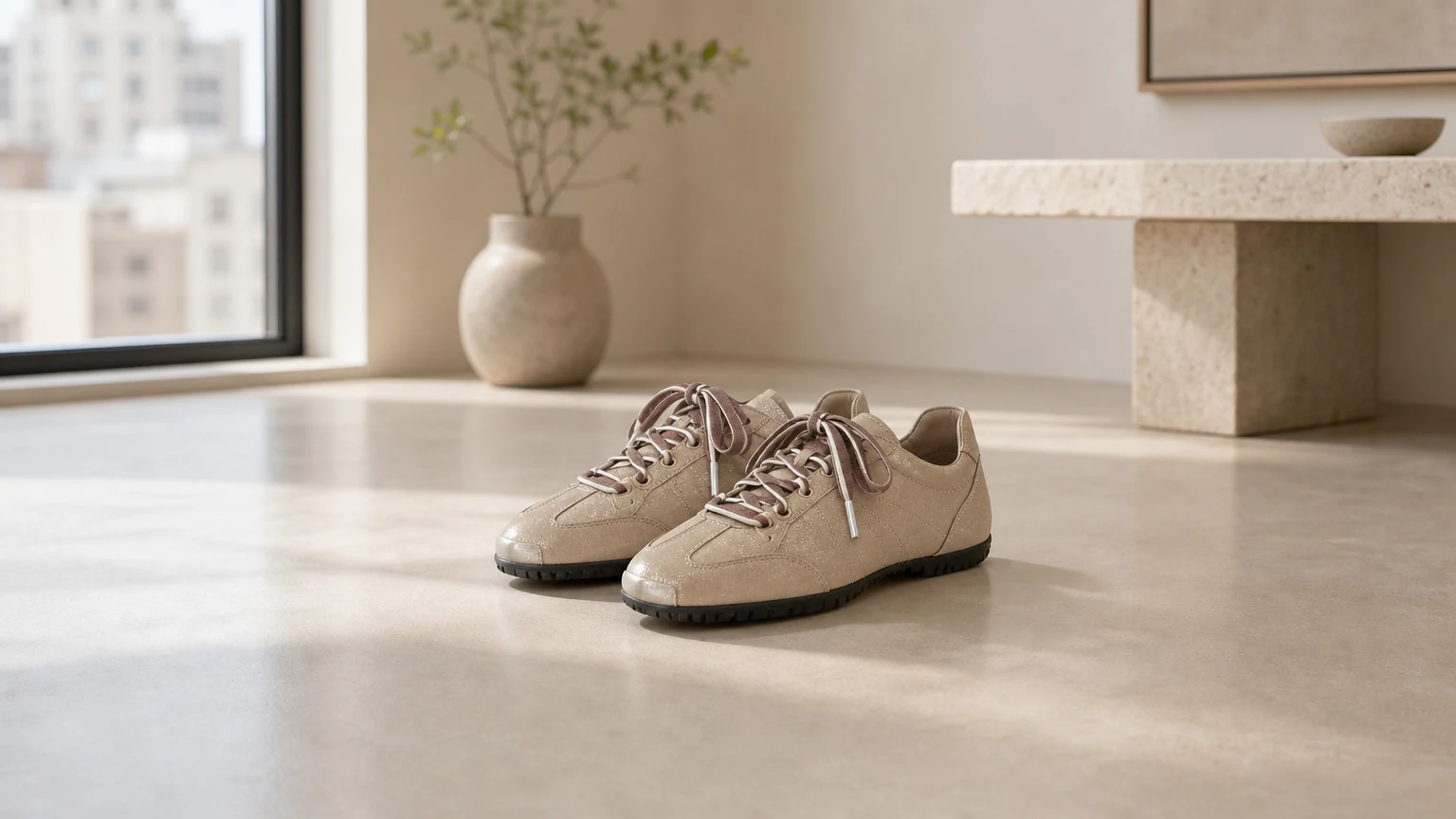 Μεταλλικό φινίρισμα ρετρό ελαφριά sneaker flats με στυλ ζεστού τρόπου ζωής