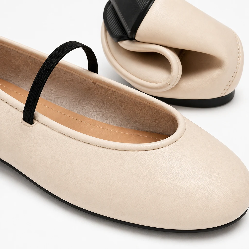 Lähikuva pehmeän nahkaisen loafer-päällisen ja hihnan yksityiskohdista