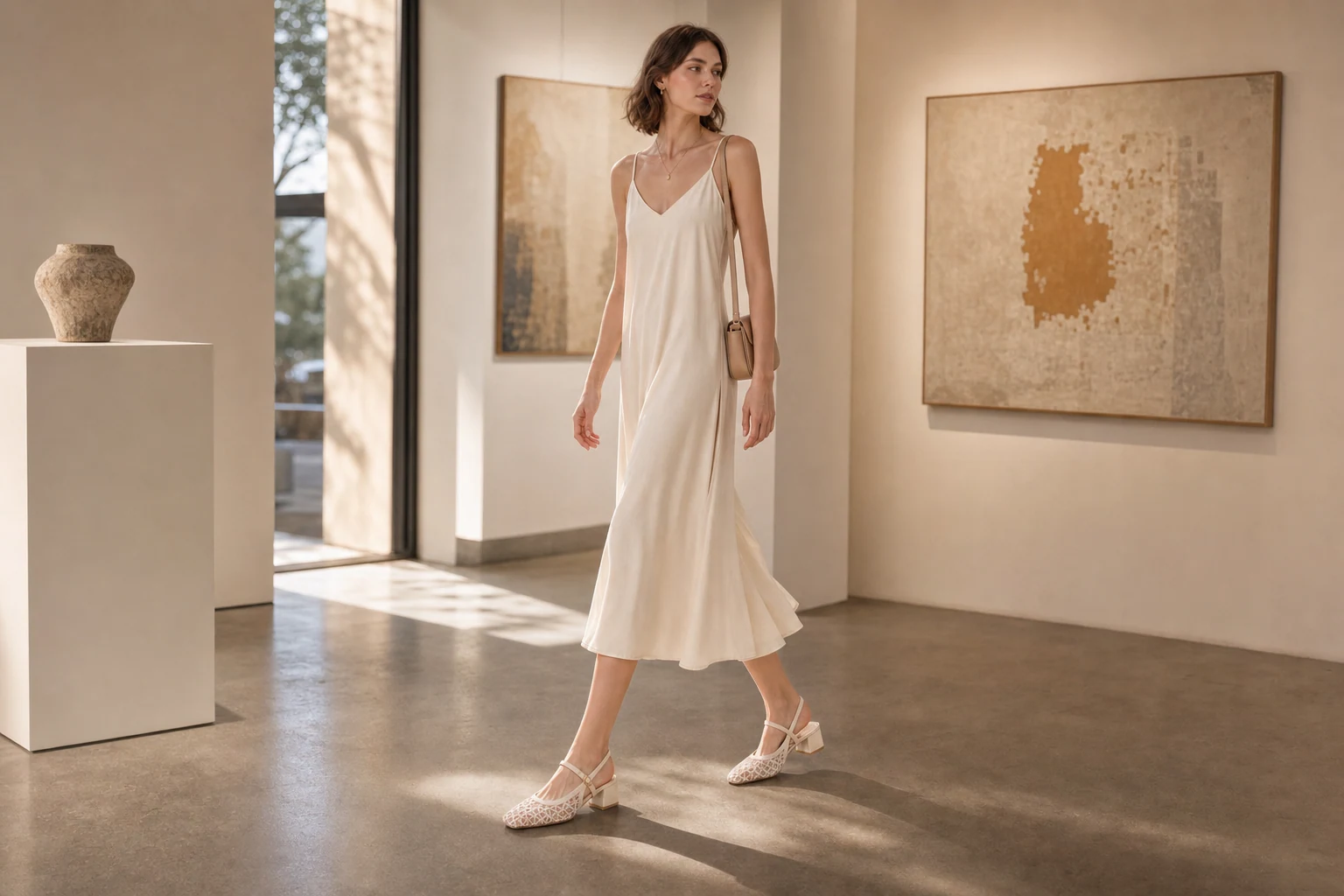 Sapatos tipo slingback com estilo de produtos de estilo de vida