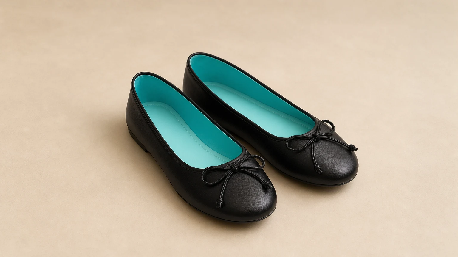 Chic round toe casual flats styled in a horizontal lifestyle scene