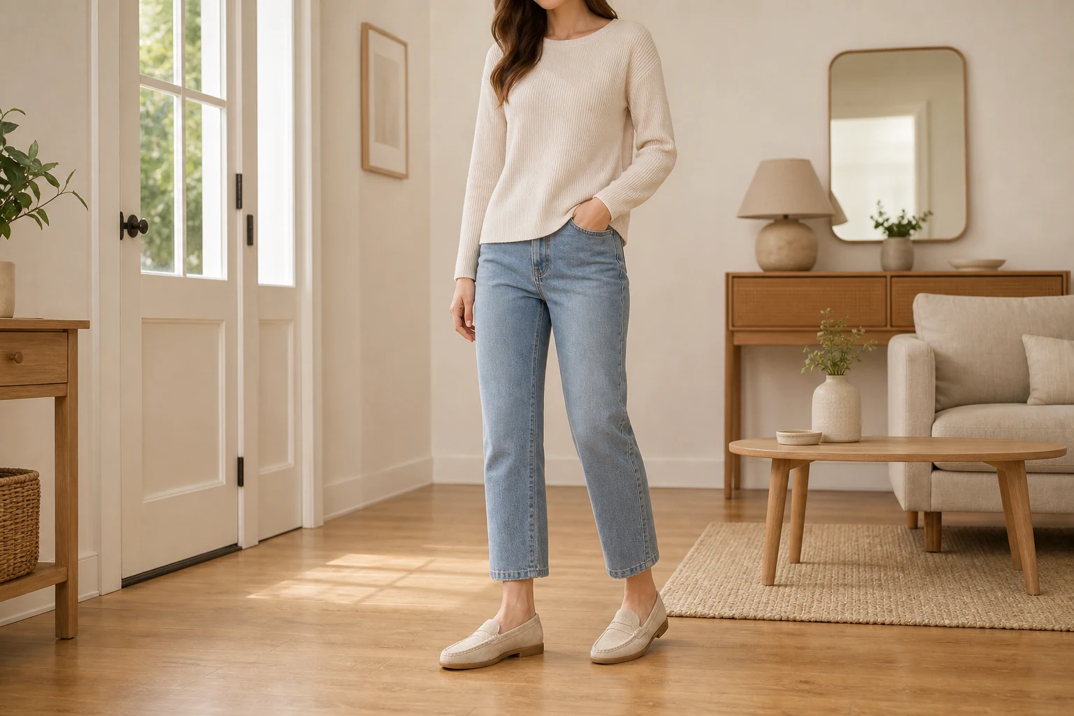 Slip-on loafers in a lifestyle scene